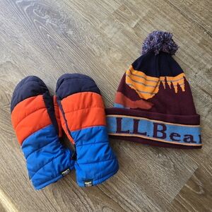 L.L.Bean Kids Hat and Mittens, Medium